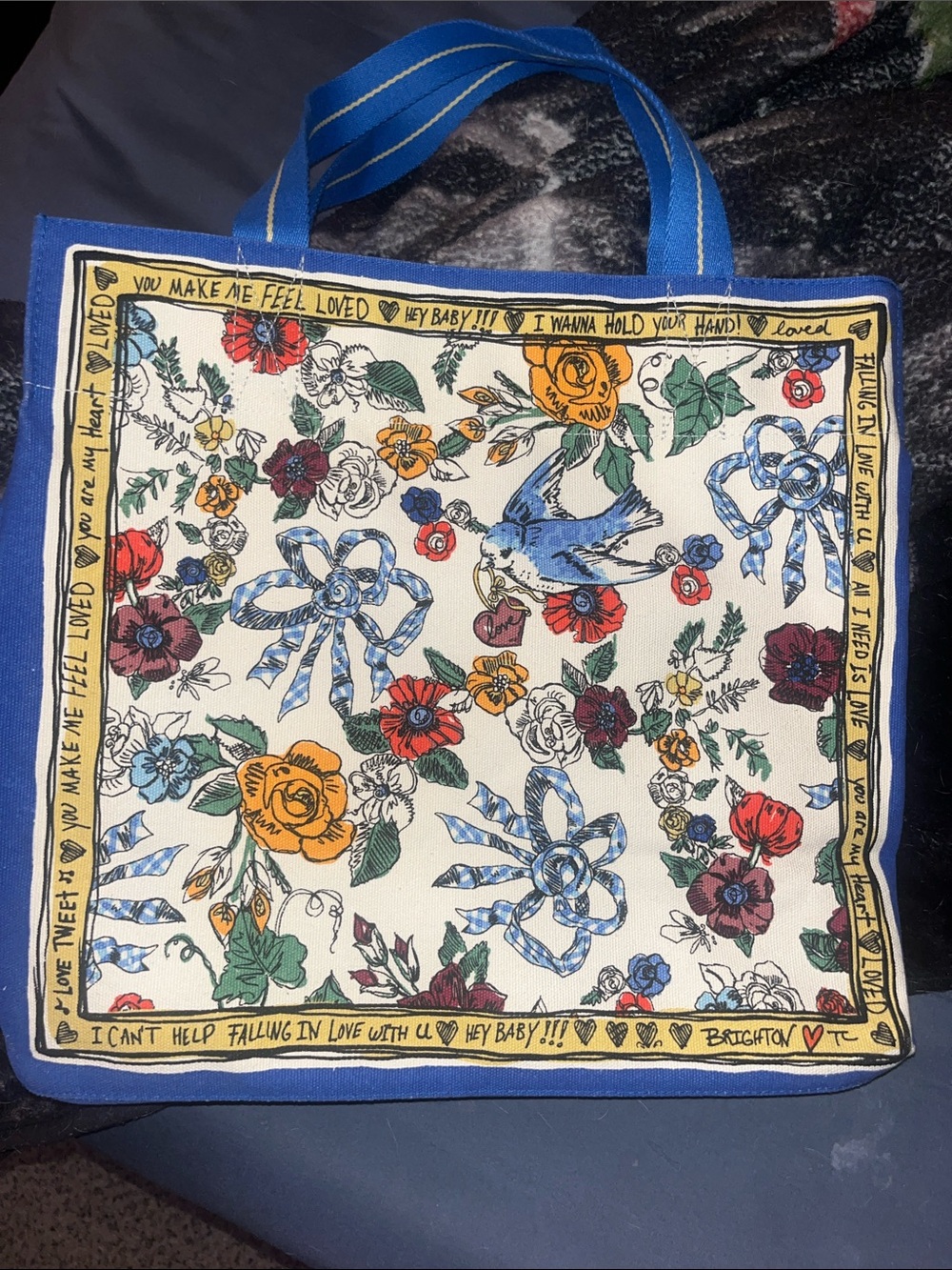 Brighton & Tom Clancy NWOT Tied With Love Tote Bag - Picture 3 of 8